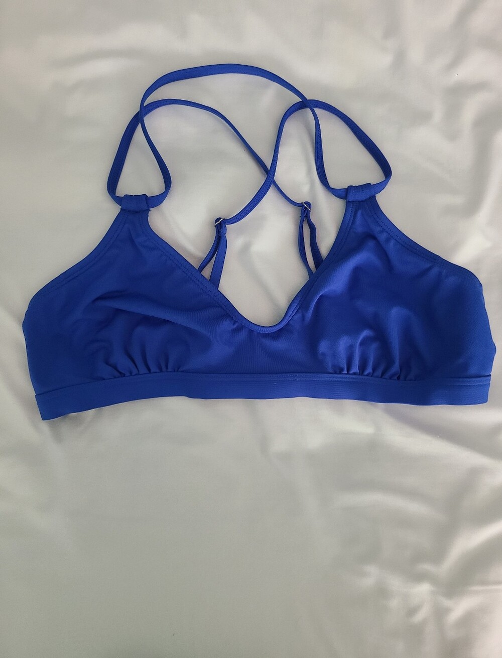 Athleta Swim Blue Bikini Top Adjustable Straps Womens Medium